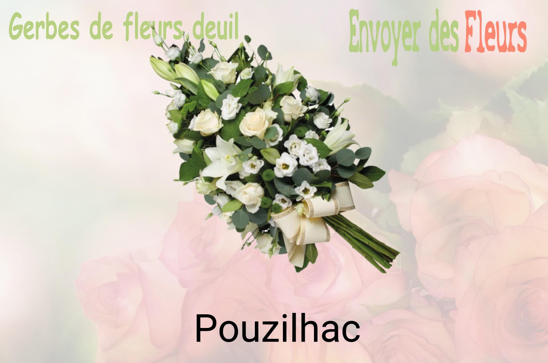 Gerbe de fleurs de deuil livrée à Pouzilhac